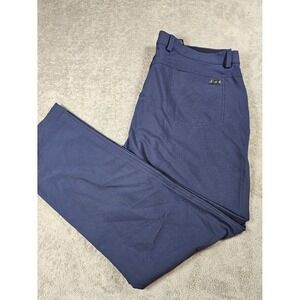 Greg Norman Shark Mens Navy Blue Performance Golf Pants Stretch 38x30 Straight